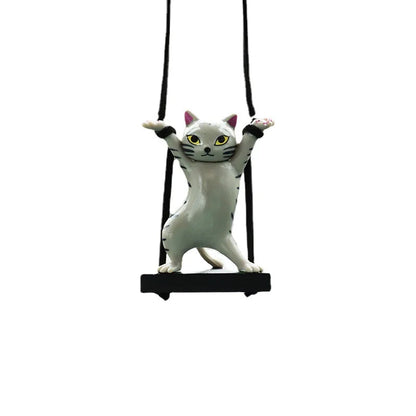 Car Pendant Creative Cute Branch Cat Rearview Mirror Pendant Car Interior Decoration Car Interior Accessories Para Auto