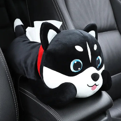 Monkey Tissue Holder for Car Plush Cute Car Tissue Holder High Quality Cartoon Dog Car Tissue Box Armrest Box