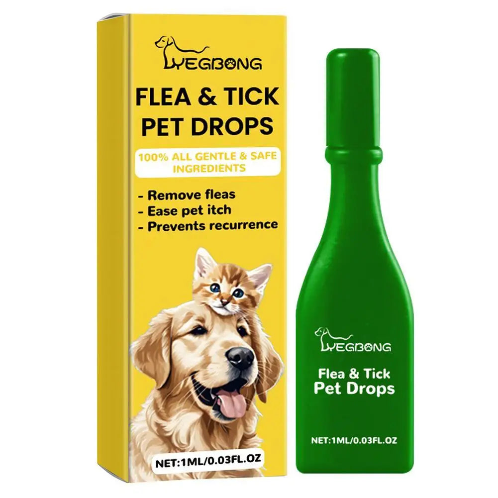 1pcs Dogs And Cats Anti Flea Drops Lice Remove Relieve Skin Itching External Insect Repellent Supplies Pet Tick Treatment Drops