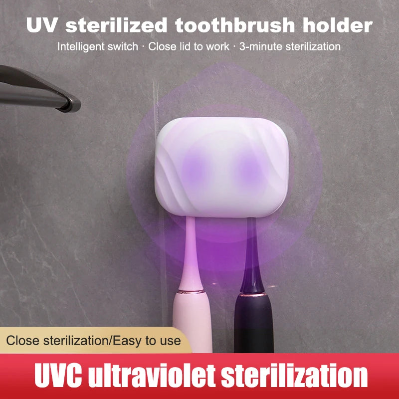 Blue Light Uv Toothbrush Head Disinfection Box Drying Box Sterilizer Rechargeable Portable Toothbrush Holder