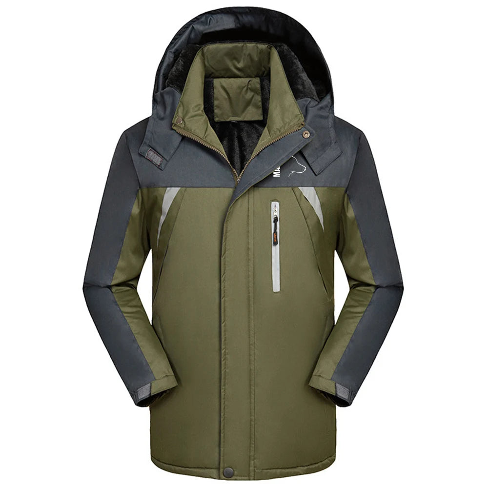 2024 New Silly Dog Belgian Malinois Men Hooded Casual Thickened Coat Outdoor Windproof Warm Cold Prevention Windbreaker Jacket