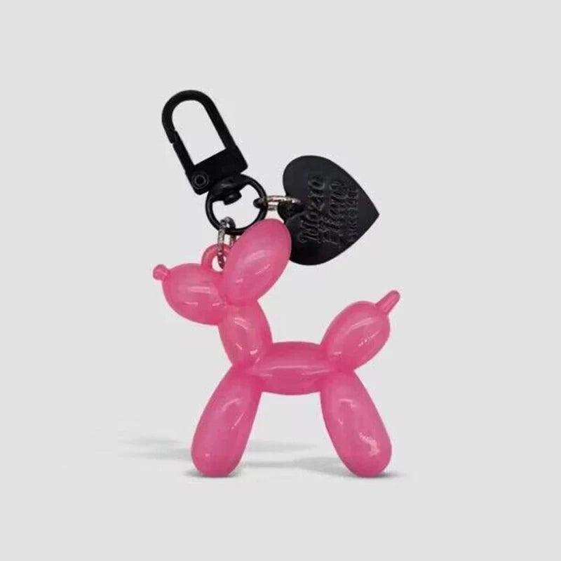 Fashion Keychain Punk Y2K Balloon Dog Keychains for Women Bag Pendant Jewelry Trinket Girl's Car Key Ring