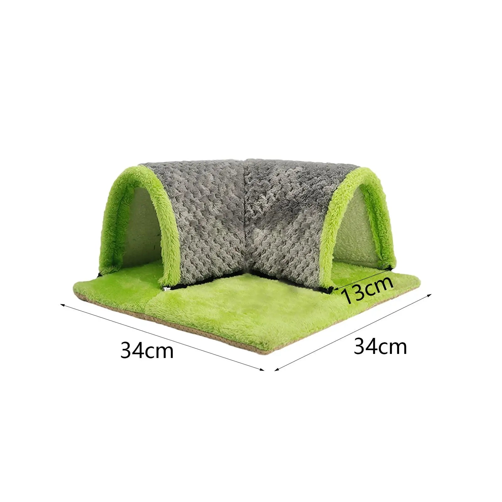 Small Animals Tunnel Guinea Pig Hideout Breathable Playground Removable Mat Pets Cave Guinea Pig House for Hamster Cat Kitten