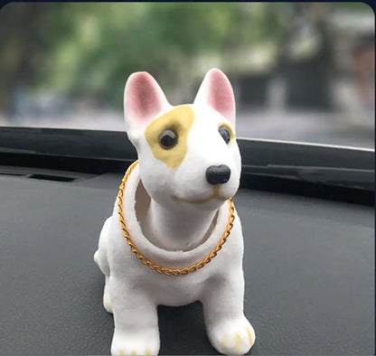 Creative Bobble Head Dog Figure Ornament Statue Cute Shaking Head Dog Car Ornament for Car Dashboard Tabletop Decoration Bobbing