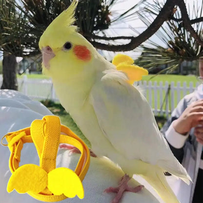 ロングケーブル 鳥用ハーネス リーシュ 噛みつき防止 トレーニングロープ 装飾 軽量 インコ オウム ベスト ロープ オカメインコ 小鳥用