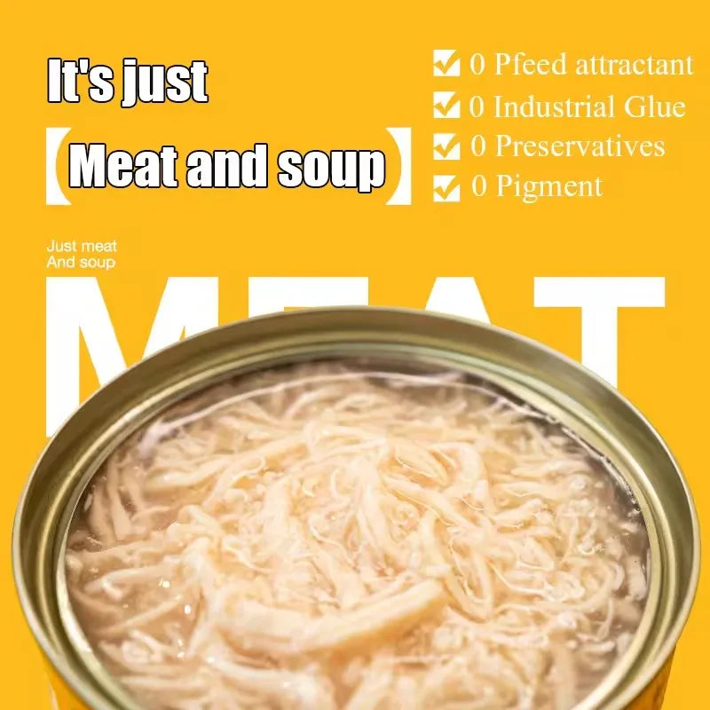 New Snacks Canned Cat Main Food Jar Gollum Sauce Steamed Chicken Breast Nutrition Hydrating Gill Wet Food