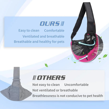 Pet Puppy Carrier for Outing Travel Mesh Breathable Shoulder Bag Large Space Pet Front Bag Suitable for Walking Cat Carrier Bag