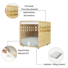 Wooden Dog Bedside Crate Table for Dogs & Cats