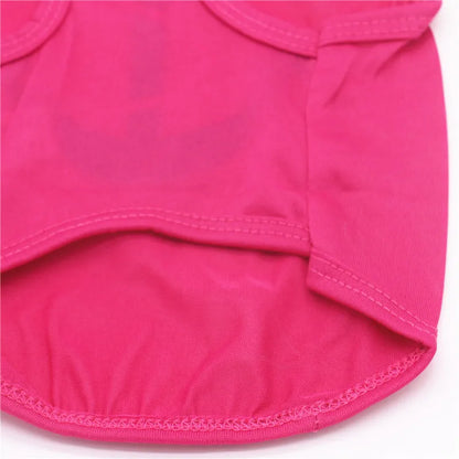 Summer Pet Clothes Solid Print Puppy Cat Vest for Cats Cool Breathable Kitten Pajamas Sphynx Persian Clothing ropa para gatos