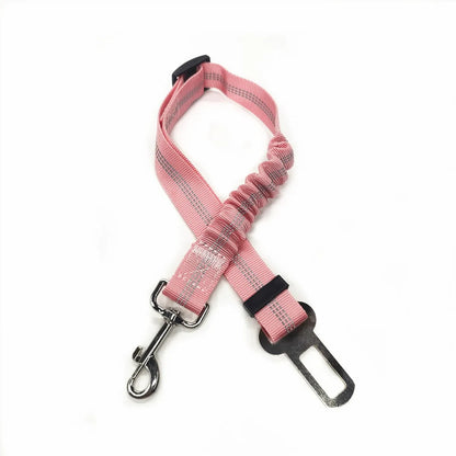 Pet Dog Car Seat Belt Retractable Buffer Elastic Reflective Safety Traction Rope Dog Leash Harness Dogs Dog Accessories Supplies
