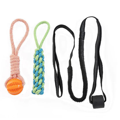 Interactive Dog Toy Spring Rope Dogs Outdoor and Indoor Hanging Pull Rope Ball Bite Resistant Chew Toys Training Pet Accessories