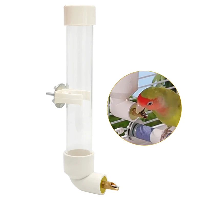 130Ml Plastic Parrot Drinking Kettle Large Automatic Water Feeder Chinchilla Rabbit Water Cup Outdoor Cage Samll Pet Drinker