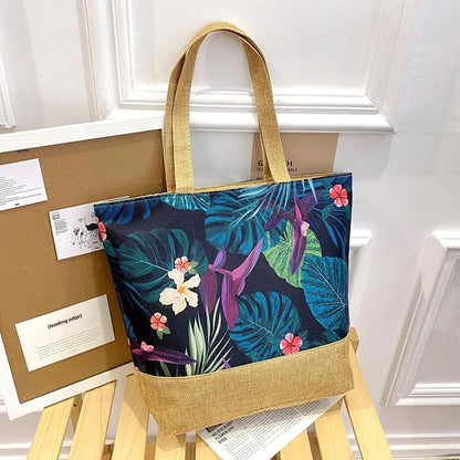 Women Handbag Floral Printed Beach Shopping Large Capacity Tote Bag Fashion Casua High Capacity Travel Ladies Shoulder Bag New
