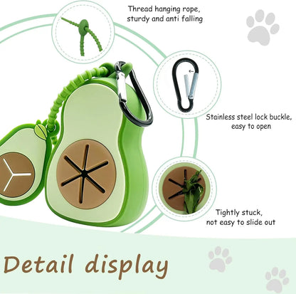 Biodegradable Dog Poop Bags with Silicone Clip Holder