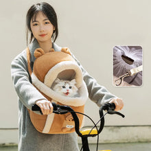 Kangaroo Carring Bag for Dogs Plush Keep warm bag Puppy Bicycle Moving Backpack  Pet Anti-escape Carrier Large Cat transporting
