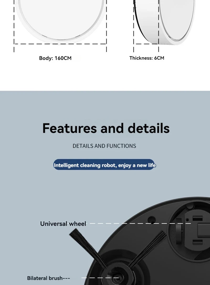 Xiaomi MIJIA 3 in 1 Smart Sweeping Robot Vacuum Cleaner 4000Pa Strong Suction Easy To Use For Hard Floors Pet Hair Carpets New