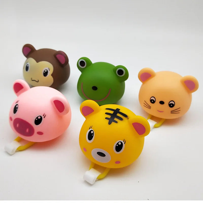 Cute Rubber Bicycle Bell Cartoon Animal Small Hamster Tricycle Scooter Handlebar Air Horn Ring Children's Balance Car Decoration