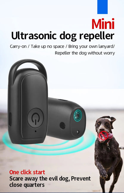Mini Ultrasonic Dog Repeller Training Dog Stop Barking Smart Portable Outdoor Defense Dogs Anti-barking Training Device