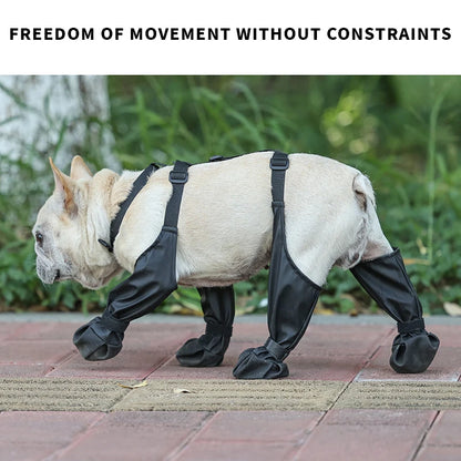 Dog Shoes Waterproof Ajustable Shoes For Dogs Non-Slip Dog Boots Outdoor Protector Accessories For Small Medium French Bulldog