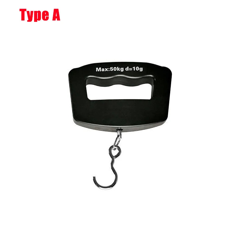 50kg/110lb Portable Scale LCD Digital Luggage Suitcase Scale Handled Travel Baggage Bag Fish Weighting Hook Hanging Scales