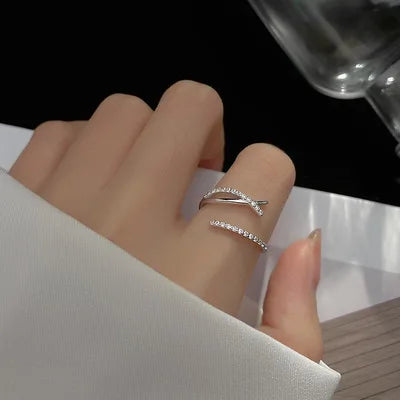 New 2024 Minimalist Thin Rings For Women Wedding Brilliant Cubic Zircon High Quality Versatile Female Finger Ring Jewelry Gifts