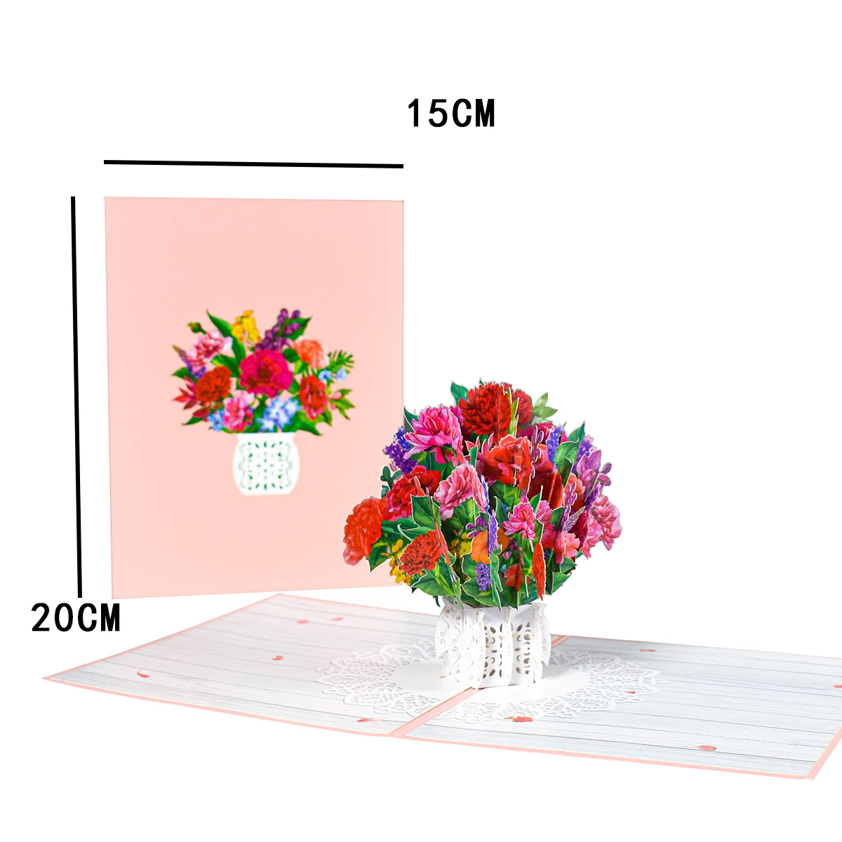 Pop-Up Flower Card Flora 3D Greeting Card for Birthday and Festivals