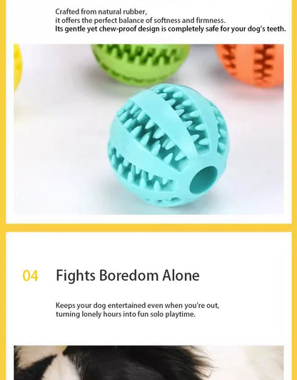 Dog Treat Toy Ball Dog Tooth Cleaning Toy Interactive Dog Toys Treat Dispensing Ball Dental Care Toy Cognitive Dog Toy Chew Toys