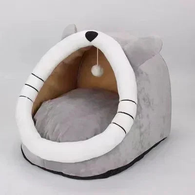 Deep Sleep Cat Bed Cartoon Pet Foldable Removable Washable Pet Sleeping Bed for Small Dog Mat Bag Cave Cats Bed