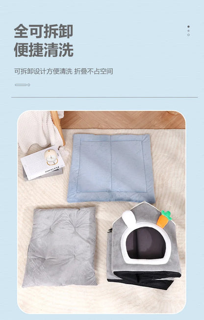 可折疊保暖狗屋沙發床，適合小型至大型寵物