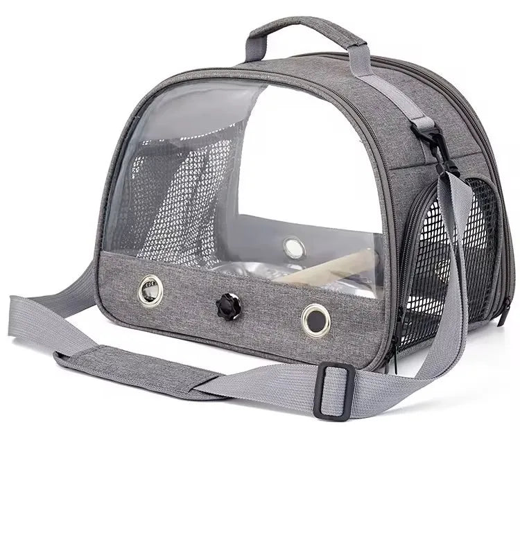 Bird Travel Carrier Portable Transport Bird Cage With Stainless Steel Tray Small Pet Multi-functional Parrot Bird Bag Outdoor