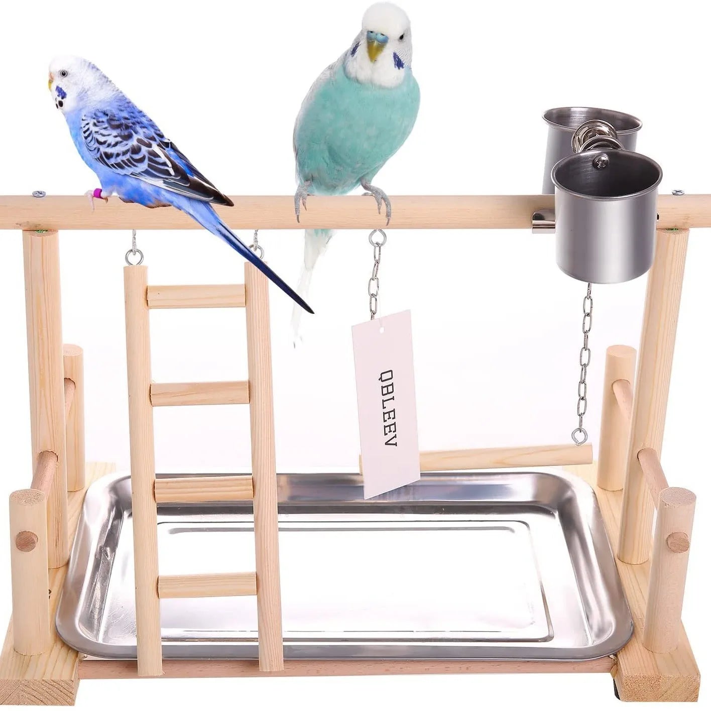 Solid wood parrot stand, bird training stand, toy supplies, desktop training stand, parrot interactive amusement park