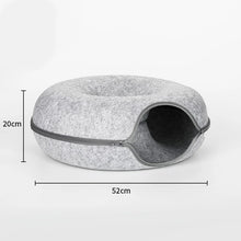 ドーナツ型猫ベッド ペット用猫トンネル インタラクティブプレイおもちゃ 猫ハウス フェレット兼用 ウサギ用ベッド トンネル 室内用おもちゃ 子猫トレーニングおもちゃ