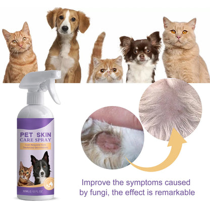 60ml Pet Relieving Skin Spray Relieving Dog And Cat Skin Itching Removing Mites Relieving Itching Disinfection Of Skin Diseases