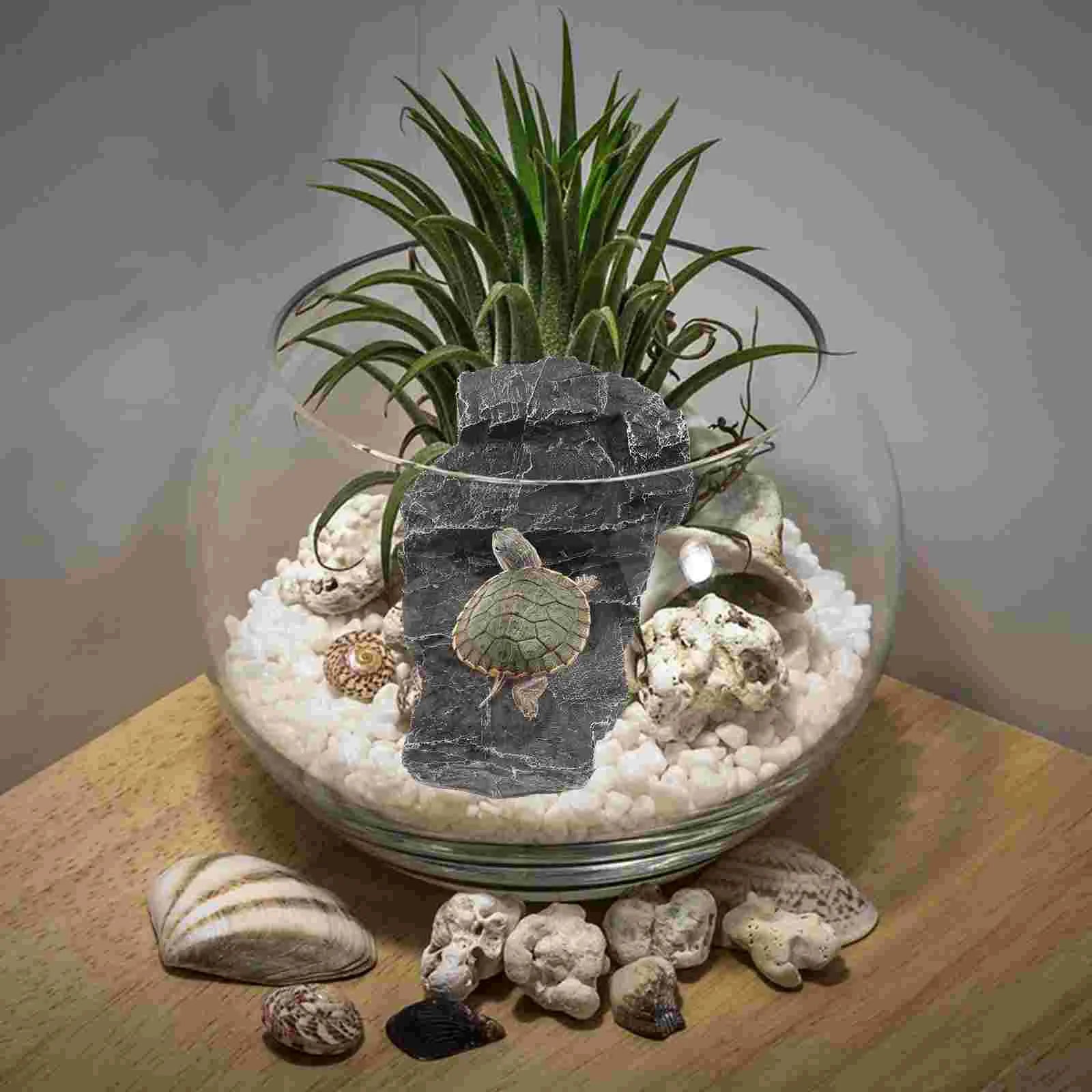 Turtle Terrace Landscaping Tank Platform Decorations Basking Reptile Accessories Large Aquatic Tortoise Hide