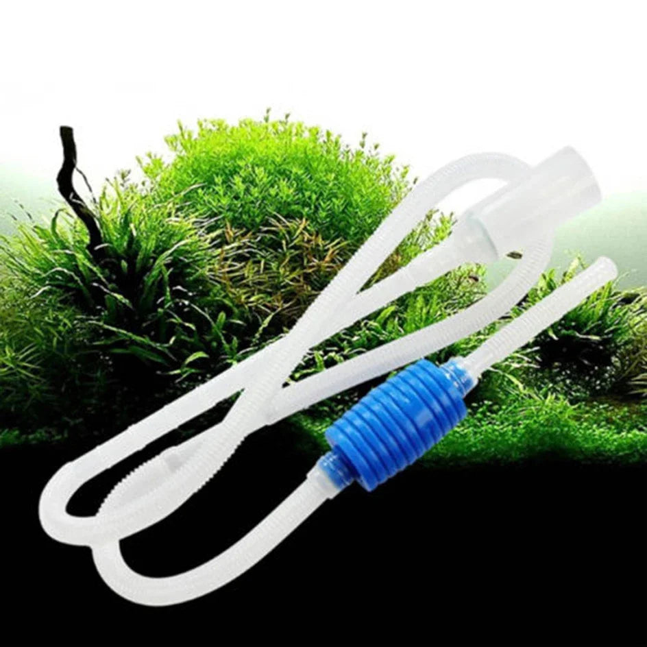 Aquarium Siphon Fish Tank Syphon Vacuum Cleaner Pump Semi-automatic Water Change Changer  Water Filter Pump Cleaning Accessories