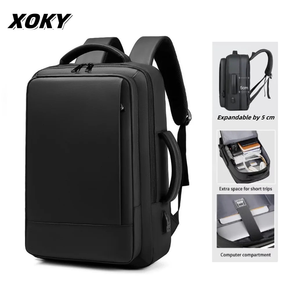 XOKY Business Bag Travel Backpack Waterproof Classic Backpack USB Charging Men Fashion Backpack Wholesale Customized Logo 2051