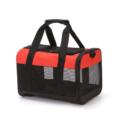 One Shoulder Polyester Pet Carrier Bag Breathable Mesh Simple Design Pet Bag Portable Handbag Style Pet Backpack Outdoor Travel