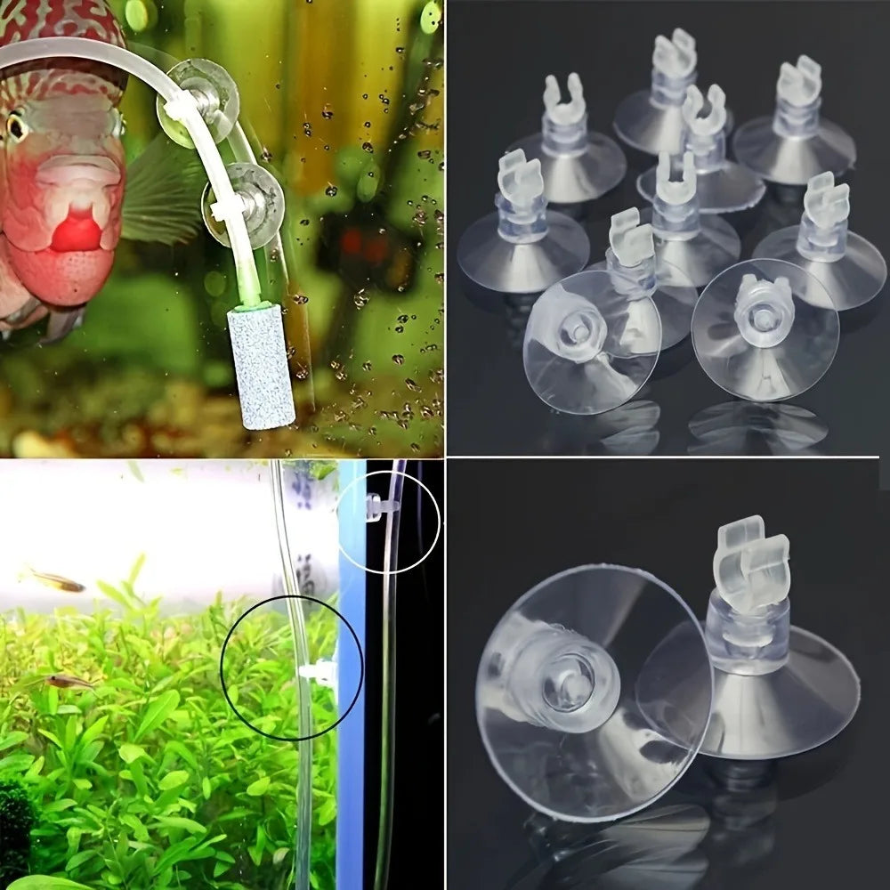 10pcs Rubber Aquarium Fish Tank Suction Cup Sucker Holders for Air Line Tube Hose Pump