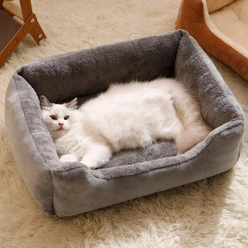 Bed Cats Square Cat's house Cat Sofa Soft Removable for Cat and Small Animals House for Cats Pet Beds Furniture Cat Accessories