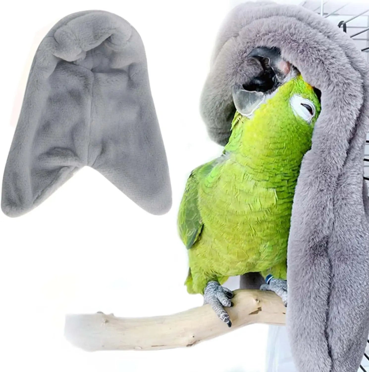 Soft Plush Bird Hammock Winter Windproof Bird Parrot Cage Hanging Bed Parakeet Cave Hideout Tent Pet Birds Nest Supplies