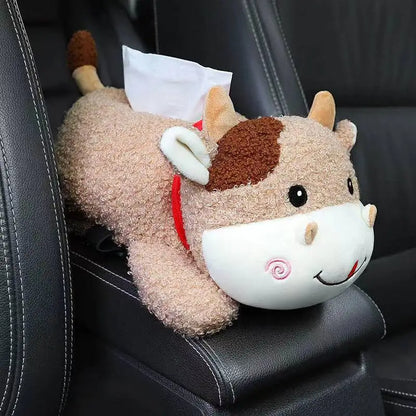 Monkey Tissue Holder for Car Plush Cute Car Tissue Holder High Quality Cartoon Dog Car Tissue Box Armrest Box