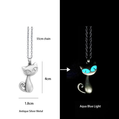 Luminous Glowing Lotus Cat Snake Ox Elephant Pendant Necklace Glow In The Dark Tree Necklace for Men Women  Halloween Gift