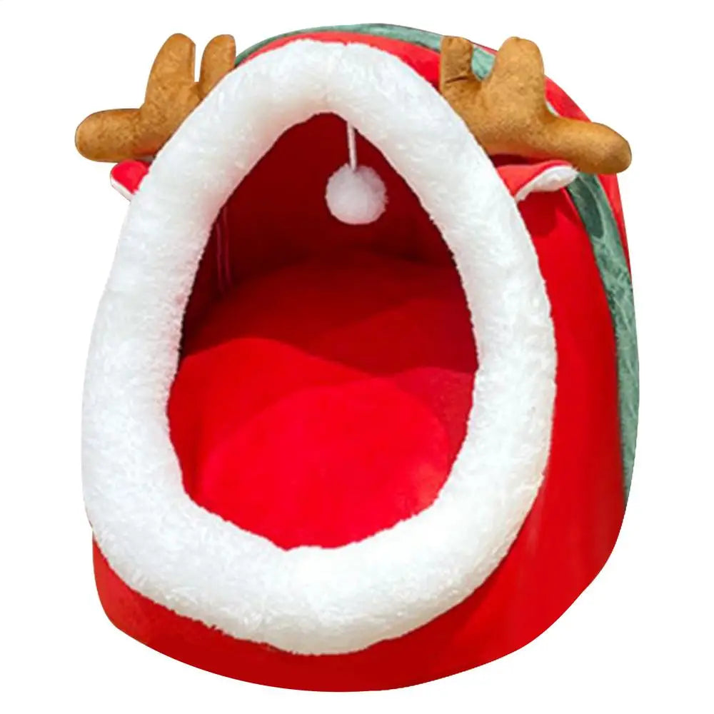 Creative Cat Tunnel Winter Pet Bed Warm Cat Hole Toy Sleeping House Training Props Shelter Cat Tunnel with Ball Cat Bed Nest Toy