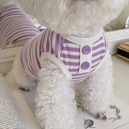 Floral Dog Vest for Summer – Flying Sleeve Girl Dog T-Shirt
