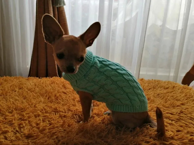 Knitted Clothes For Dogs Chihuahua Sweater For Small Dogs Winter Clothes For Sphinx Cat Dog Sweater For York Warm Dog Clothes