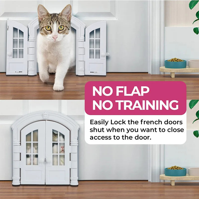 New Cat and Dog House, Cat Door, Dog Hole, No Flip Cover, Door Block, Pet Door, French Cat Door