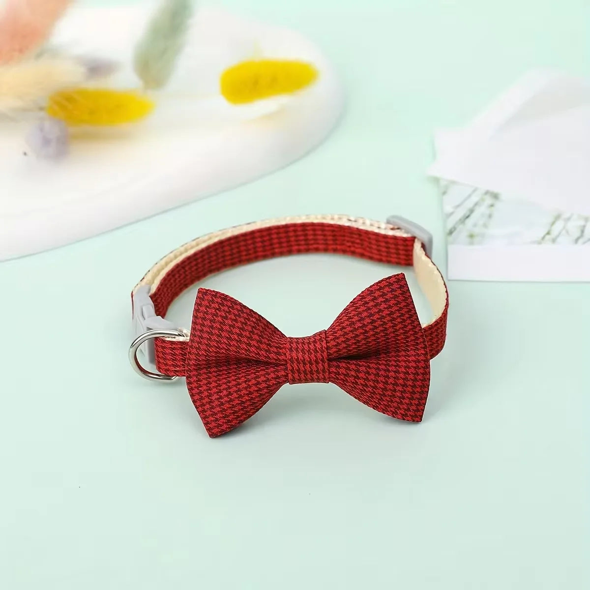 1 Piece Adjustable Plaid Cat Collar Tie Knot - Perfect for Festive Dressing and Everyday Wear