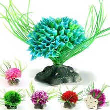 爬蟲龜箱人造水綠植草適用於水族箱魚缸人造塑膠裝飾擺飾 akvaryum aquario