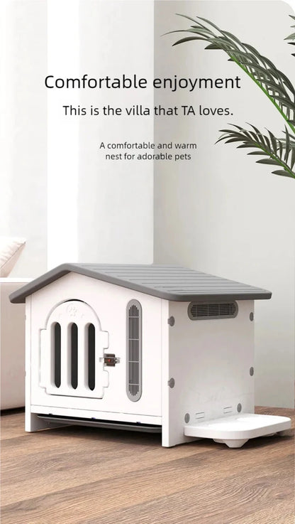 All-Season Plastic Dog House for Indoor & Outdoor Use