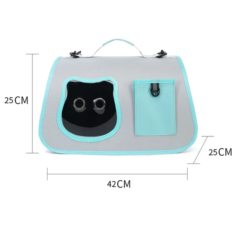 Cat Bag Portable Dog Tote Bag Breathable Backpack Carrier Small Dog Foldable Cat Carrier Large Space Travel Transport Bag